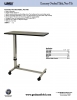 View Product Sheet - Economy Overbed Table, Non-Tilt pdf