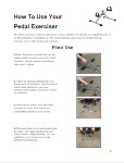How To Use Your Pedal Exerciser